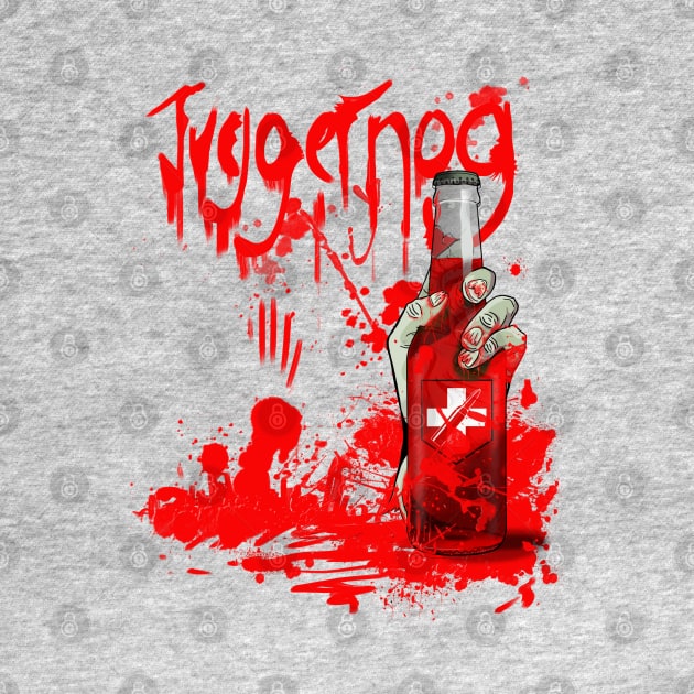 Zombie Hand Bloodied Juggernog on Teal by LANStudios